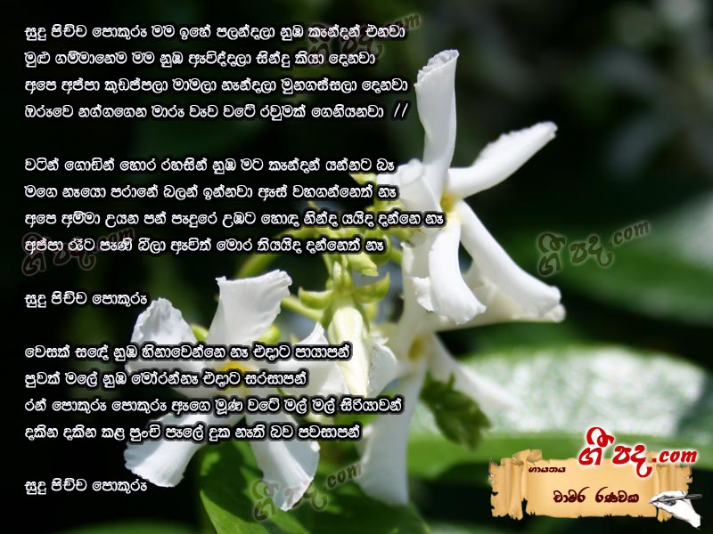 Download Sudu Pichcha Chamara Ranawaka lyrics