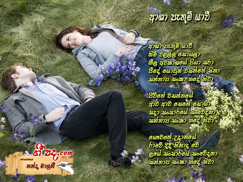 Asha Pethum Yavee - Nanda Malani | Sinhala Song Lyrics, English Song Lyrics, Sinhala Chords ...
