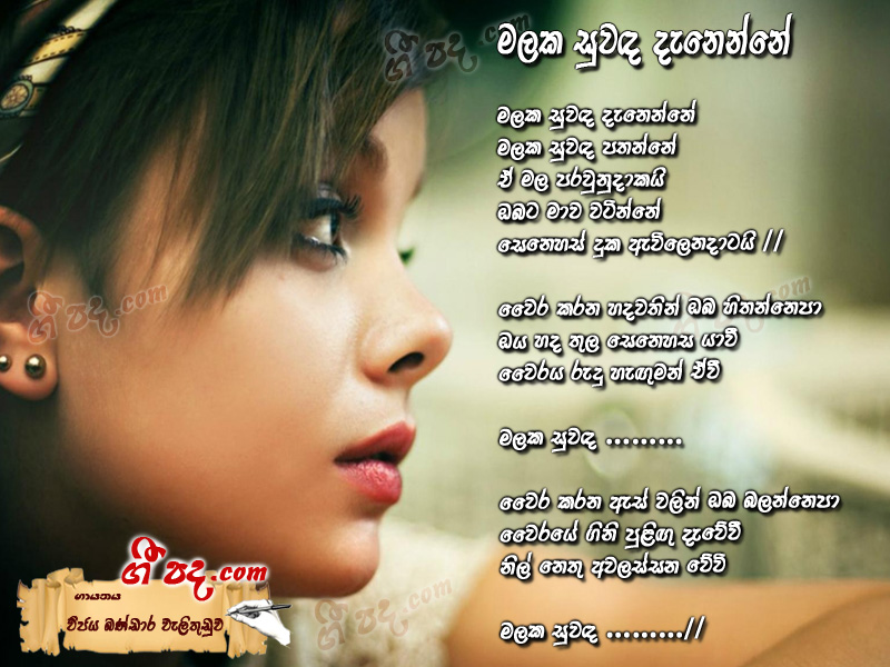 Download Malaka Suwada Denenne Vijaya Bandara Walithuduwa lyrics