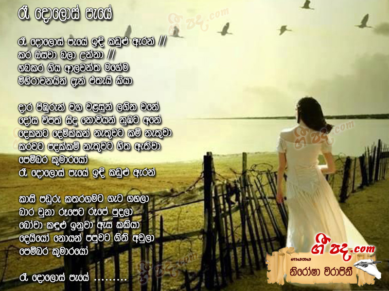 Download Re Dolos Paye Nirosha Virajini lyrics